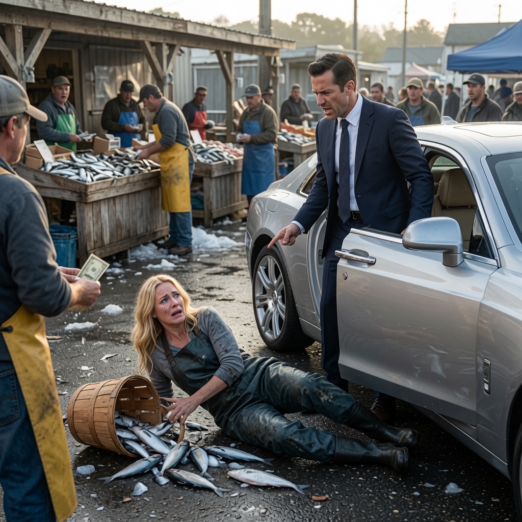 The moment he was promoted to department head, the husband looked down on his wife’s smelly fish business and kicked her right out of their newly bought car