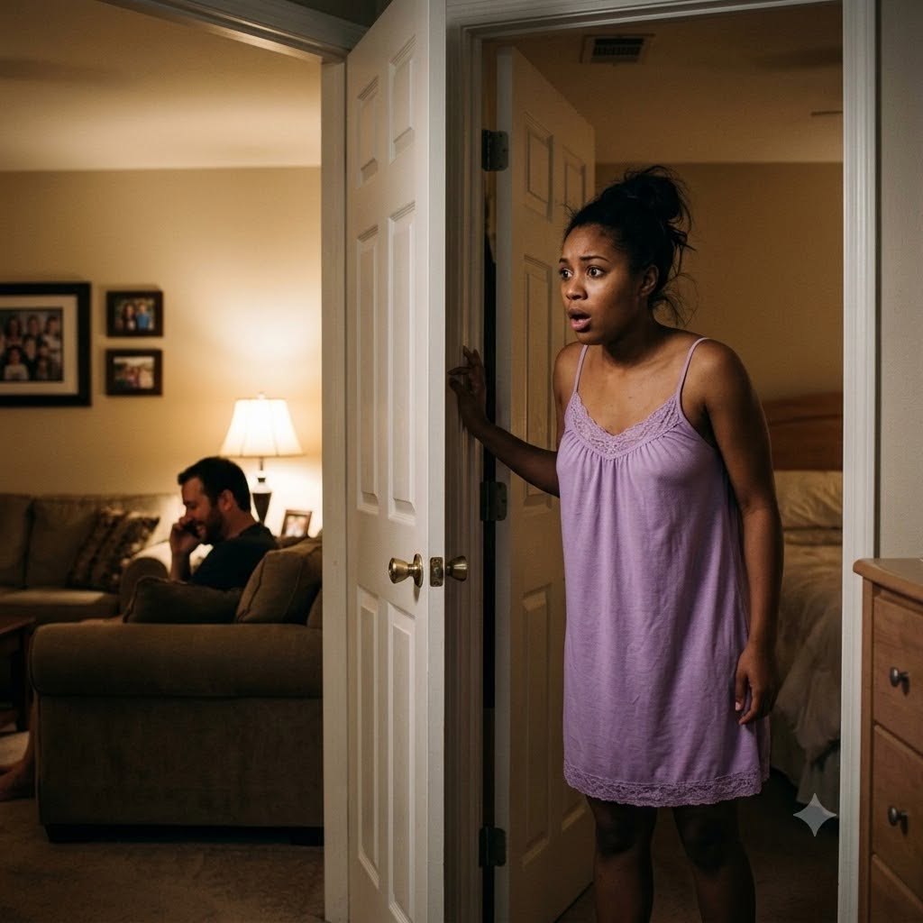 I woke up suddenly at two in the morning and heard my husband whisper, “She has no idea.”