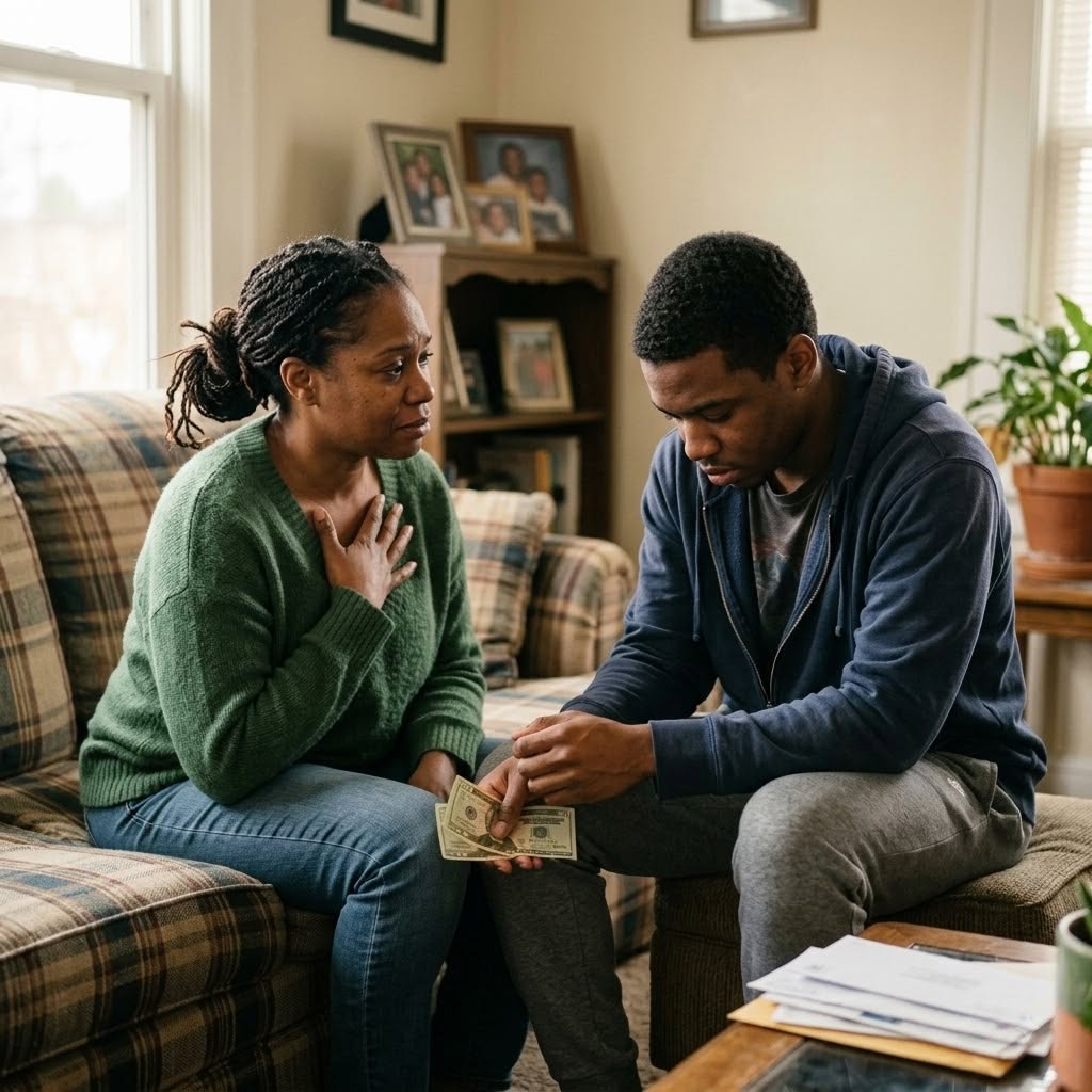 I caught my 15-year-old stepson stealing emergency $20 bills from our kitchen drawer at 10 p.m., but when I confronted him, he broke down in tears
