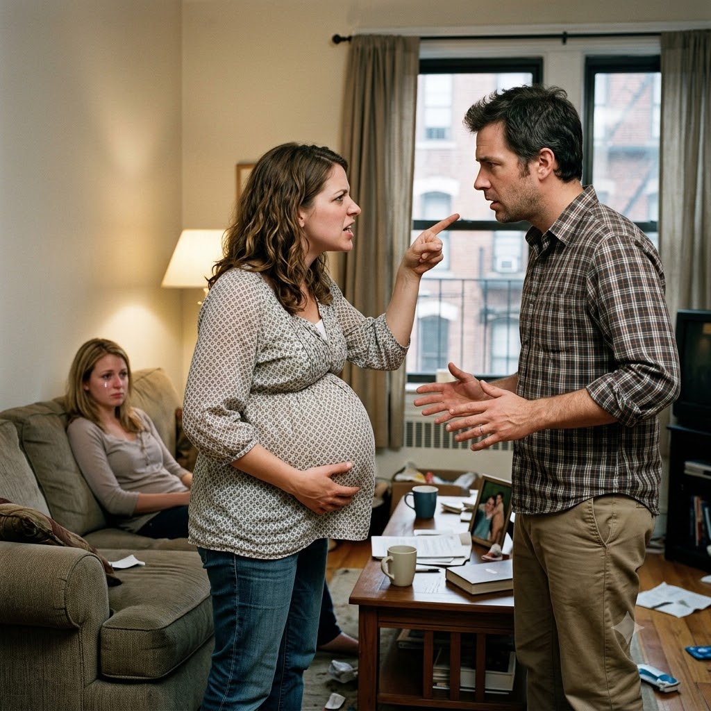“Every night, my husband only took 3 minutes to take out the trash. Yet 3 months later, the neighbor showed up pregnant and demanding accountability—and the truth left me speechless.” 